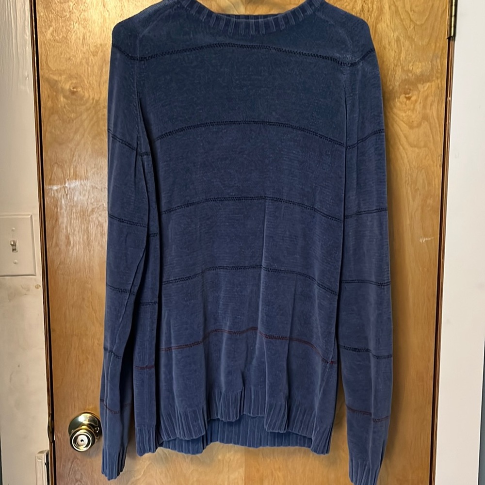 Men’s blue sweater with stripes